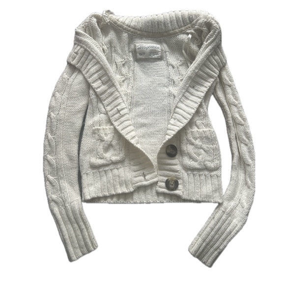 y2k vintage 2000s white cardigan button up ! size xs - Picture 1 of 3